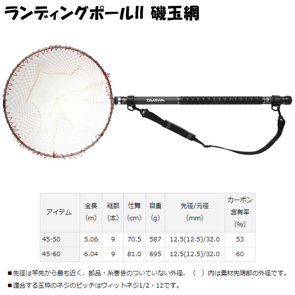 ダイワ ランディングポール2 磯玉網 45-60 (玉網) - 釣り具の