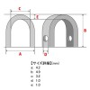 日本の部品屋 クレビス 1.0x3.2x0.8m/m 線用 ブラス製 (ルアー自作)