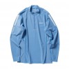シマノ ウォーターリペル ハーフジップシャツ ロングスリーブ サックスブルー SH-040X (フィッシングシャツ Tシャツ)