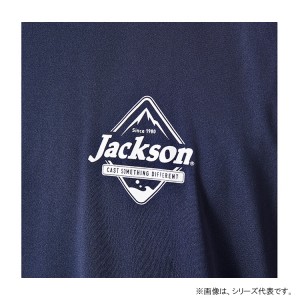 ジャクソン シンプルロゴH/S シルキードライTEE ネイビー (フィッシングシャツ Tシャツ)