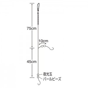 ささめ針 カレイ2本鈎3セット K-551 (投げ釣り 仕掛け)