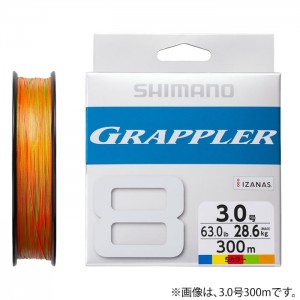 シマノ グラップラー8PE 10m×5カラー 300m LD-A71U (ソルトライン PEライン)