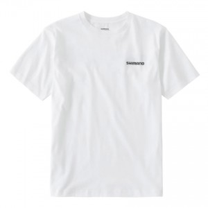シマノ オーガニックコットンロゴTシャツ(半袖) ホワイト SH-004V (フィッシングシャツ・Tシャツ)