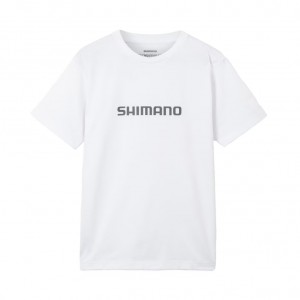シマノ ドライロゴTシャツ ショートスリーブ ホワイト SH-021W (フィッシングTシャツ 半袖 吸水速乾 UVカット)