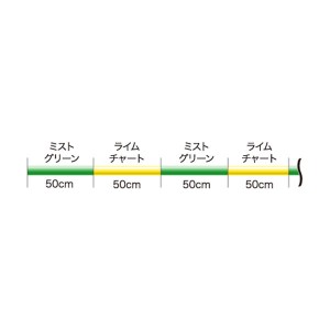 山豊テグス ファメルトラウトサイトver MG&LC 100m ミストグリーン＆ライムチャート (トラウトライン ナイロンライン)