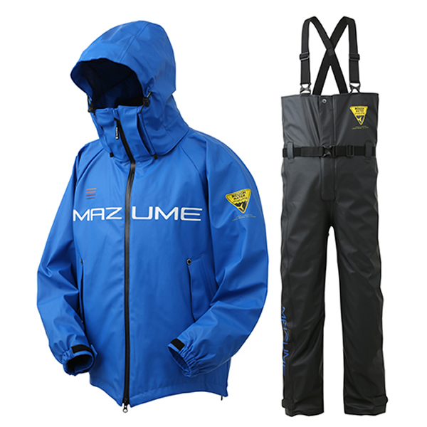 mazume(マズメ) mzラフウォーターレインスーツ ブルー MZRS-774 (レインウェア レインスーツ 上下セット)【送料無料】