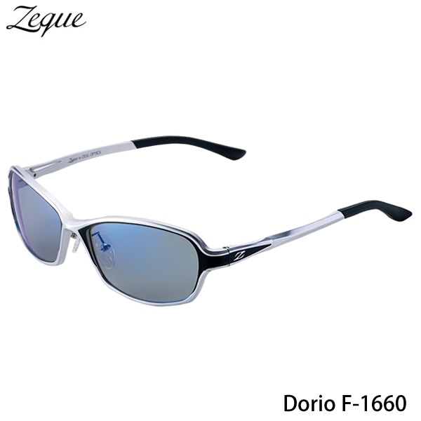 Zeque (ゼクー) Dorio F-1660 シルバー/ブラック (サングラス 偏光グラス 釣り メンズ)【送料無料】
