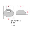 日本の部品屋 カップワッシャー　6.5x2.9Hx2.0 ブラス製 シルバー (ルアー自作)