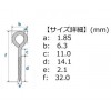 日本の部品屋 ヒートン 1.85x32 クローズ ステンレス製 (ルアー自作)