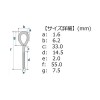 日本の部品屋 ティアドロップヒートン (1.6x55) クローズ ステンレス製 4本 (ルアー自作)