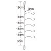 ささめ針 ワカサギ仕掛マルチセット6本鈎 0.2号 N-504 (仕掛け)
