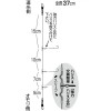 イシナダ カワハギリーダー 全長37cm B-01 (胴突仕掛け 釣り)