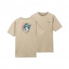 シマノ オーガニックコットン グラフィックTシャツ ベージュ SH-003V (フィッシングTシャツ 半袖)
