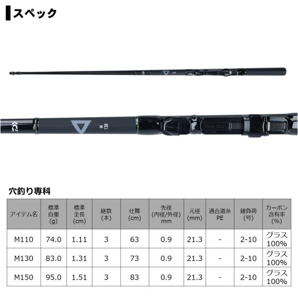 ダイワ 穴釣り専科 M130 磯竿 釣り具の販売 通販なら フィッシング遊 Web本店 ダイワ シマノ がまかつの釣具ならおまかせ