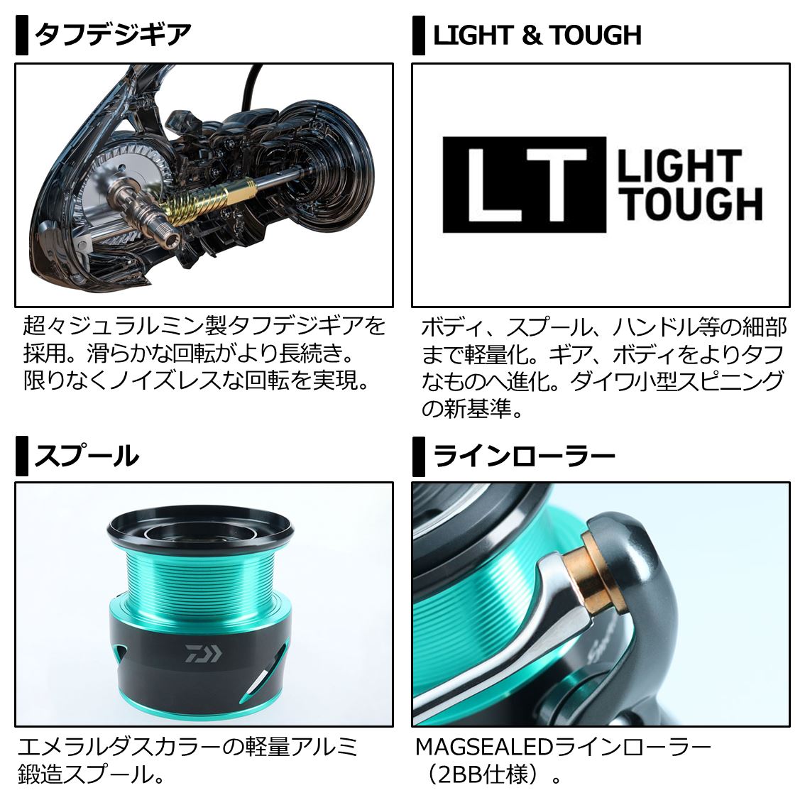 ダイワ エメラルダス Air Lt2500 Dh スピニングリール 釣り具の販売 通販なら フィッシング遊 Web本店 ダイワ シマノ がまかつの釣具ならおまかせ