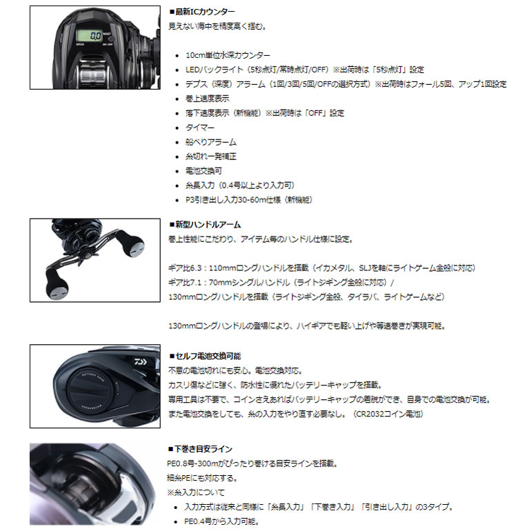 ダイワ 船リール ティエラ A IC 150HL-DH 左-