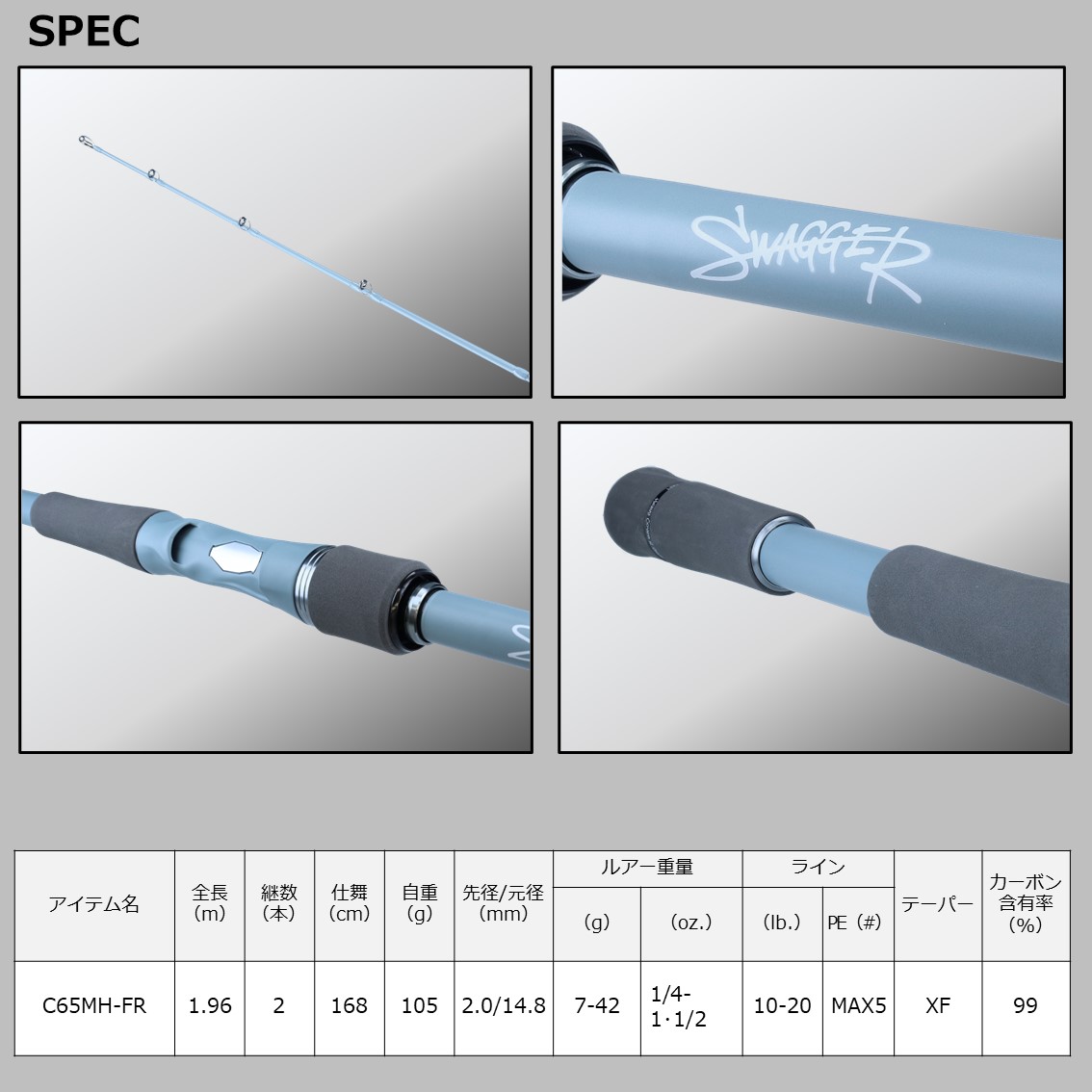 ダイワ スワッガー C65MH-FR (ブラックバスロッド)(大型商品A) - 釣り ...