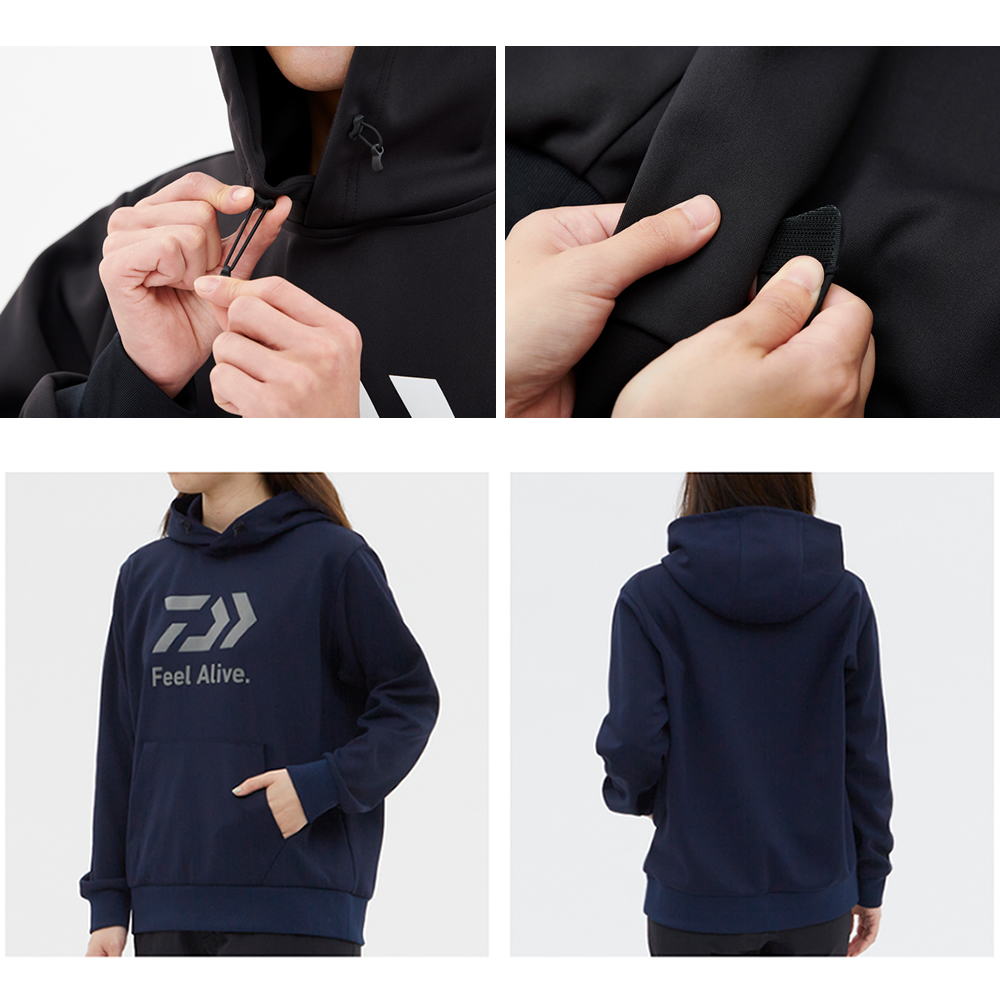 ダイワ タフスウェットパーカ ネイビー 2XL DE-8923 (フィッシング