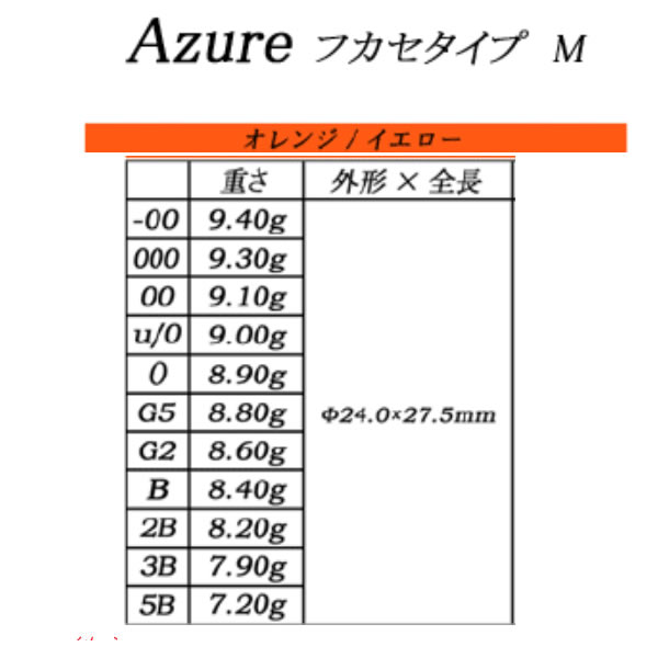 ソルブレ アズール フカセタイプ M オレンジ (ソルトブレイクジャパン