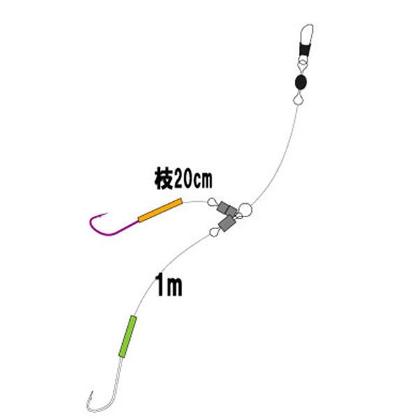 オーナー ライトタックル太刀魚2本 Z‐3634 (船釣り仕掛け 船フカセ仕掛