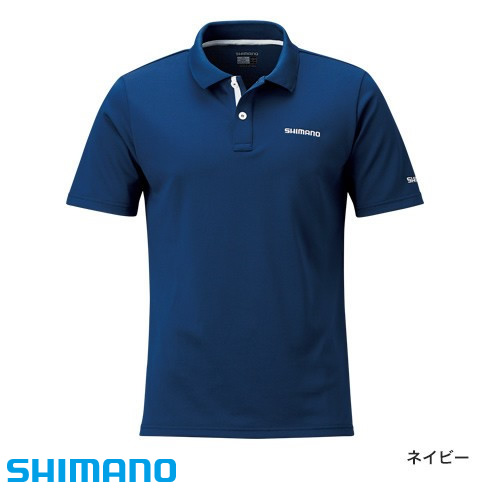 シマノ ポロシャツ 半袖 Sh 074r ネイビー Xs Xl フィッシングシャツ 吸水速乾 釣り具の販売 通販なら フィッシング遊 Web本店 ダイワ シマノ がまかつの釣具ならおまかせ