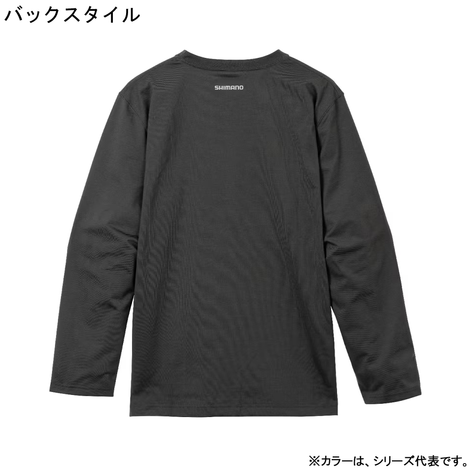 シマノ ドライロゴTシャツ ロングスリーブ カーキ SH-022W
