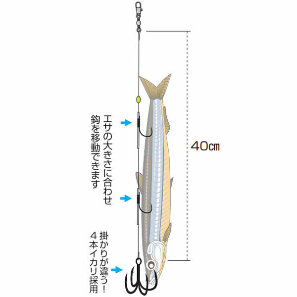 カツイチ 爆釣太刀魚3段4本フック仕掛 Bt 6 タチウオテンヤ 太刀魚仕掛け 釣り具の販売 通販なら フィッシング遊 Web本店 ダイワ シマノ がまかつの釣具ならおまかせ