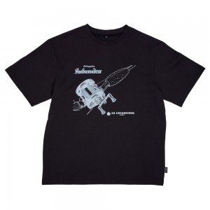 アブガルシア バグオフ AMB1954 AdグラフィックT ブラック (フィッシングシャツ Tシャツ)