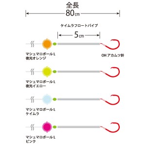 ヤマリア アカムツ仕掛替針 AKMKHPM 17-5 (海水その他糸付針)