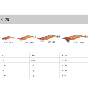 ヤマリア ヤマシタ エギ王ライブ 2.5号 その2 (エギング エギ)