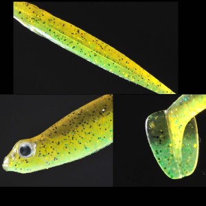 メガバス HAZEDONG SHAD 3 (ハゼドンシャッド) (VIOS MINERAL) (ブラックバスワーム)