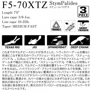 メガバス TRIZA (トライザ) F5-70XTZ (バスロッド ベイト)