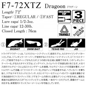 メガバス 21 トライザ F7-72XTZ (バスロッド)