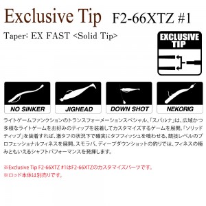 メガバス 21 トライザ EXCLUSIVE TIP F2-66XTZ ♯1 (バスロッド)