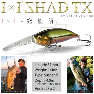 【全17色】 メガバス IXI SHAD (アイバイアイ シャッド) TX その1 (ルアー)