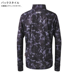 バリバス ドライフルジップ長袖 ブルーカモ VAZS-25 (フィッシングシャツ・Tシャツ)