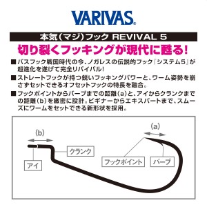 バリバス 本気フックリバイバル5 #4/0 (ルアーフック)