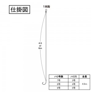 サニー商事 アポロ遠投カゴ釣専用仕掛 1本 4.5m (堤防釣り 仕掛け)