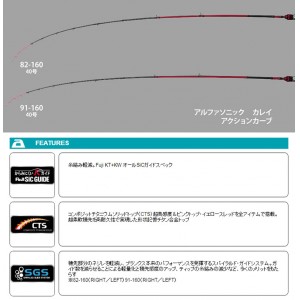 アルファタックル アルファソニック カレイ 82-160 / RIGHT 51246 (船カレイ・チタントップ・スパイラルガイド)