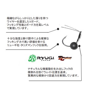 ザップ ZAPPU ゼロインチワッキープラス Fエコ 1.8g (ジグヘッド)