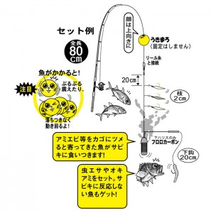 がまかつ うきまろ欲バリサビキ ハゲ皮 UM-118 (サビキ仕掛け・ジグサビキ)