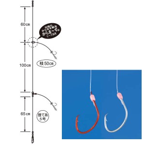 がまかつ 赤ムツ2本仕掛 カラ鈎 18-6 FD-141 (アカムツ 船釣り　仕掛け)