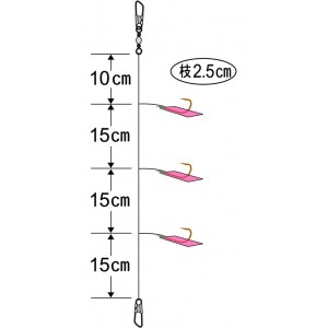 がまかつ うきまろサビキ 3本鈎仕掛 UM132 (サビキ仕掛け ジグサビキ)