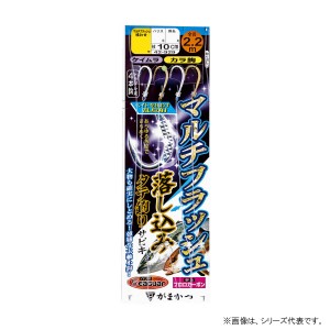 がまかつ マルチフラッシュ落し込サビキ カラ鈎4本 12-16 42-929 (胴突仕掛け 釣り)