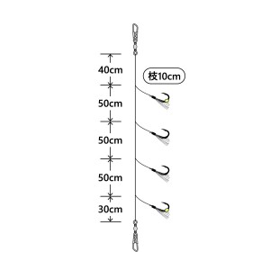 がまかつ マルチフラッシュ落込サビキ ファイバー4本 8-10 42-930 (胴突仕掛け 釣り)