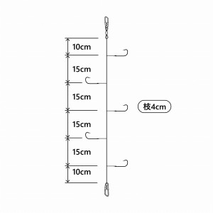 がまかつ ワカサギ王 極渋り5本袖 42-970 (仕掛け 釣り)