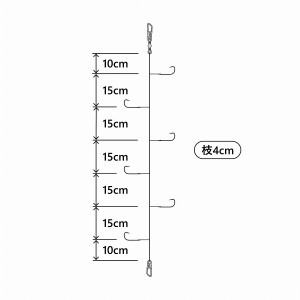 がまかつ ワカサギ王 極渋り6本袖 42-972 (仕掛け 釣り)