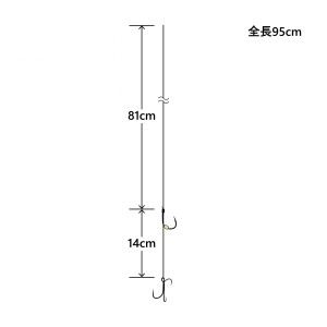 がまかつ 定番ヒラメ仕掛 替鈎 特製トレブル 7-6 42-957 (海水仕掛け)