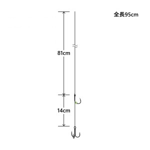 がまかつ 定番ヒラメ仕掛 替鈎 トレブル 42-955 (海水仕掛け)