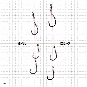 がまかつ 桜幻遊動鯛テンヤ 替え鈎3本 42-993 (一つテンヤ 太刀魚仕掛け)